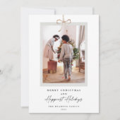 Unieke foto prettige kerst feestdagenkaart (Voorkant)