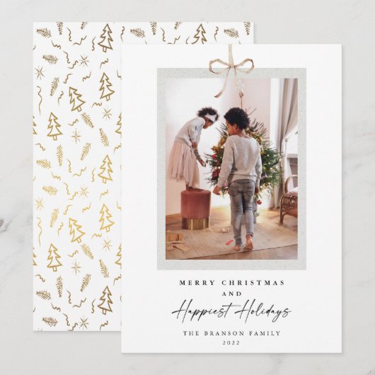 Unieke foto prettige kerst feestdagenkaart (Voorkant / Achterkant)