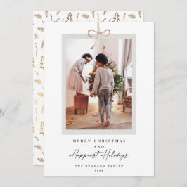 Unieke foto prettige kerst feestdagenkaart