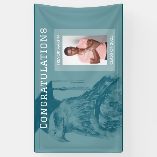 Unieke foto toevoegen Afstuderen Party Banner (Verticaal)