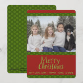 Unieke Foto toevoegen Groene Rode Kerst Kaarten (Voorkant / Achterkant)