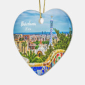 Unieke foto van Barcelona Modern Art Keramisch Ornament (Links)