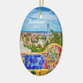 Unieke foto van Barcelona Modern Art Keramisch Ornament (Links)