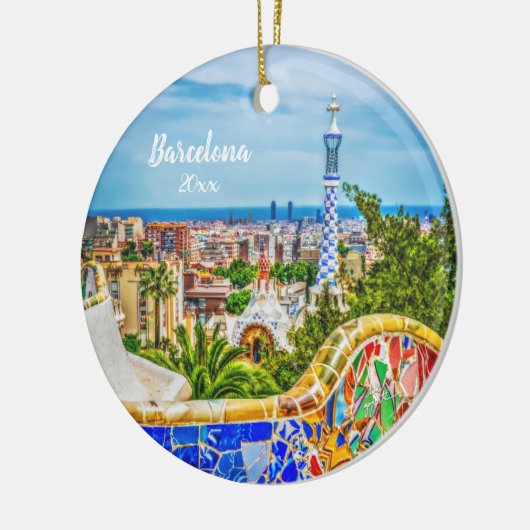 Unieke foto van Barcelona Modern Art Keramisch Ornament (Links)