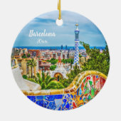 Unieke foto van Barcelona Modern Art Keramisch Ornament (Achterkant)