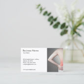 Unieke foto van de vrouwelijke achterdokter visitekaartje (Staand voorkant)