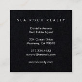 Unieke foto van Estate Agent Rocks Ocean Beach Vierkante Visitekaartje (Achterkant)