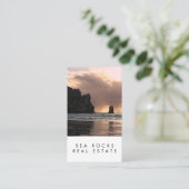 Unieke foto van Estate Agent Rocks Ocean Beach Visitekaartje (Staand voorkant)