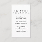 Unieke foto van Estate Agent Rocks Ocean Beach Visitekaartje (Achterkant)
