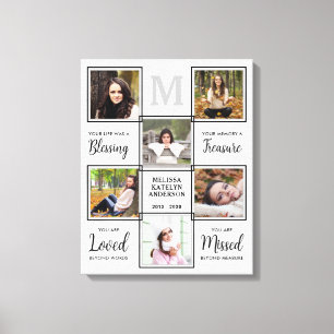 Unieke foto van gepersonaliseerde Memorial Keepomw Canvas Afdruk