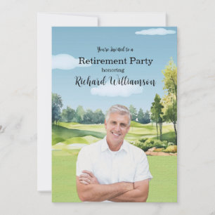 Unieke foto waterverf golf thema kaart