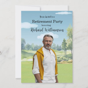 Unieke foto waterverf golf thema kaart