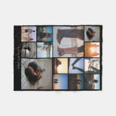 Unieke fotocollage gepersonaliseerd fleece deken (Voorkant (Horizontaal))