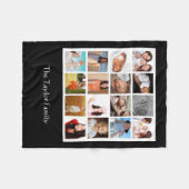 Unieke fotocollage mozaïek gepersonaliseerd fleece deken (Voorkant (Horizontaal))
