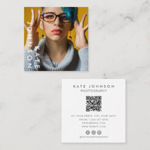 Unieke Fotografie Professionele Foto QR Code Vierkante Visitekaartje