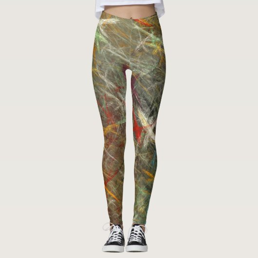 Unieke Fractal Artwork Leggings (Voorkant)
