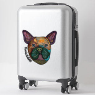 Unieke Franse Bulldog lelijke gezicht Sticker