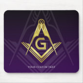 Unieke Freemason Cadeauideeën | Gepersonaliseerd M Muismat (Voorkant)