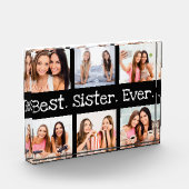 Unieke Fun Beste Zuster ooit 6 Foto Collage Black (Links)