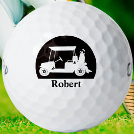 Unieke Fun Golf Cart met Clubs voornaam Golfballen