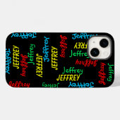 Unieke Fun Herhalingsnamen op zwart, speciaal gepe Case-Mate iPhone Case (Achterkant (horizontaal))