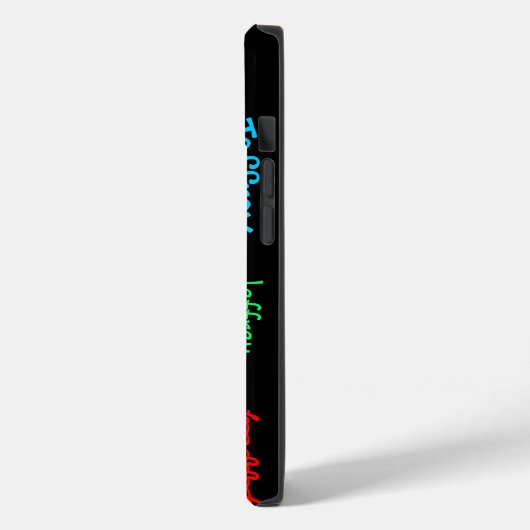 Unieke Fun Herhalingsnamen op zwart, speciaal gepe Case-Mate iPhone Case (Achterkant / Links)