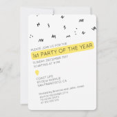 Unieke Fun New Years Eve Party Uitnodiging (Voorkant)