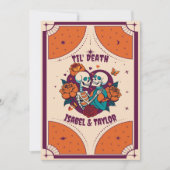 Unieke Funky Gothic Tarot Kaart huwelijksuitnodigi (Voorkant)