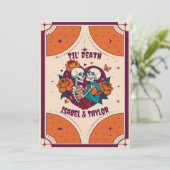 Unieke Funky Gothic Tarot Kaart huwelijksuitnodigi (Staand voorkant)