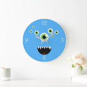Unieke Funny Crazy Cute Blue Monster Grote Klok (Huis)
