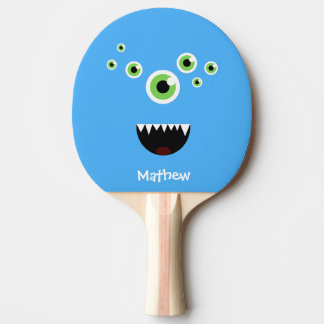 Unieke Funny Crazy Cute Blue Monster Tafeltennisbatje