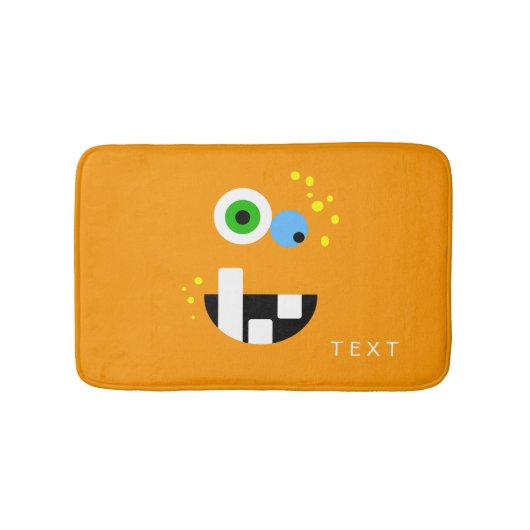 Unieke Funny Crazy Oragne Monster Badmat (Voorkant)