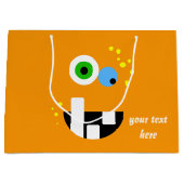 Unieke Funny Crazy Oragne Monster Groot Cadeauzakje (Voorkant)