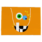 Unieke Funny Crazy Oragne Monster Groot Cadeauzakje (Achterkant)