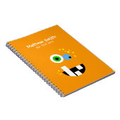 Unieke Funny Crazy Oragne Monster Notitieboek (Rechterzijde)