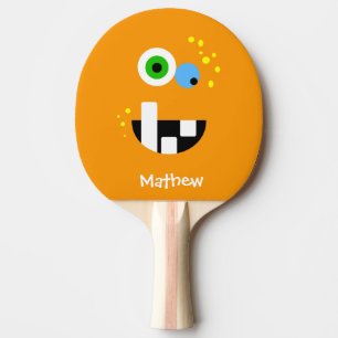 Unieke Funny Crazy Oragne Monster Tafeltennisbatje