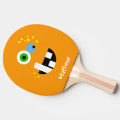 Unieke Funny Crazy Oragne Monster Tafeltennisbatje (Zijkant)
