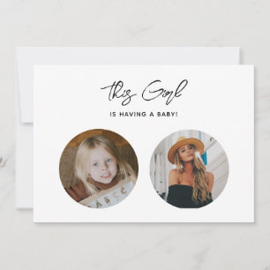 Unieke Funny Elegant Old School Photo Baby shower Kaart