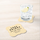 Unieke Funny Free Drinken sparen de datum Kartonnen Onderzetters (Insitu)