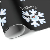 Unieke Funny Snowflake Pun Dark BG Cadeaupapier (Rol Hoek)
