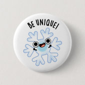 Unieke Funny Snowflake Pun Ronde Button 5,7 Cm (Voorkant)