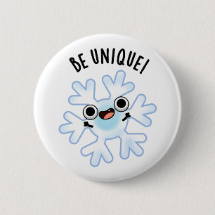 Unieke Funny Snowflake Pun Ronde Button 5,7 Cm