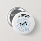 Unieke Funny Snowflake Pun Ronde Button 5,7 Cm (Voorkant /achterkant)