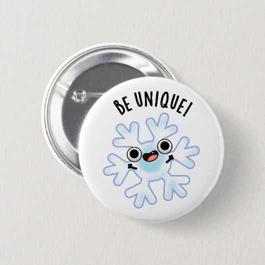 Unieke Funny Snowflake Pun Ronde Button 5,7 Cm (Voorkant /achterkant)