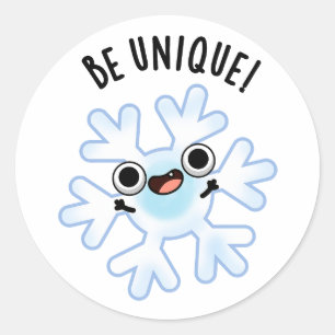 Unieke Funny Snowflake Pun Ronde Sticker