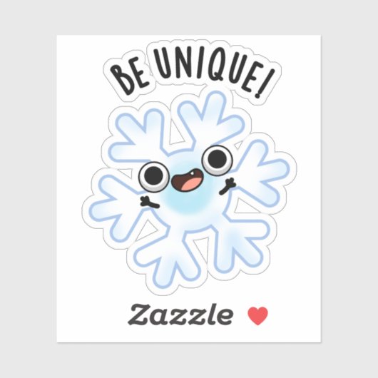 Unieke Funny Snowflake Pun Sticker (Vel)