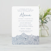 Unieke Garden Scene Artiest Verjaardag Navy Blue Kaart (Staand voorkant)