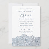 Unieke Garden Scene Artiest Verjaardag Navy Blue Kaart (Voorkant)