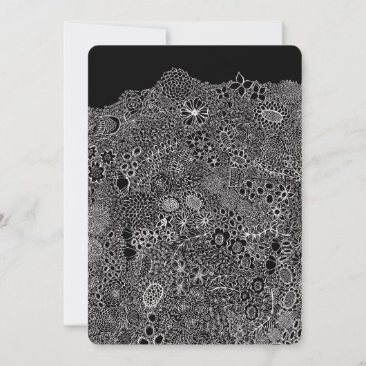 Unieke Garden Scene Artiest Verjaardag Zwart Wit Kaart (Achterkant)