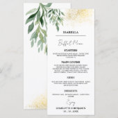 Unieke gastnaam trouwbuffet  menu (Voorkant / Achterkant)